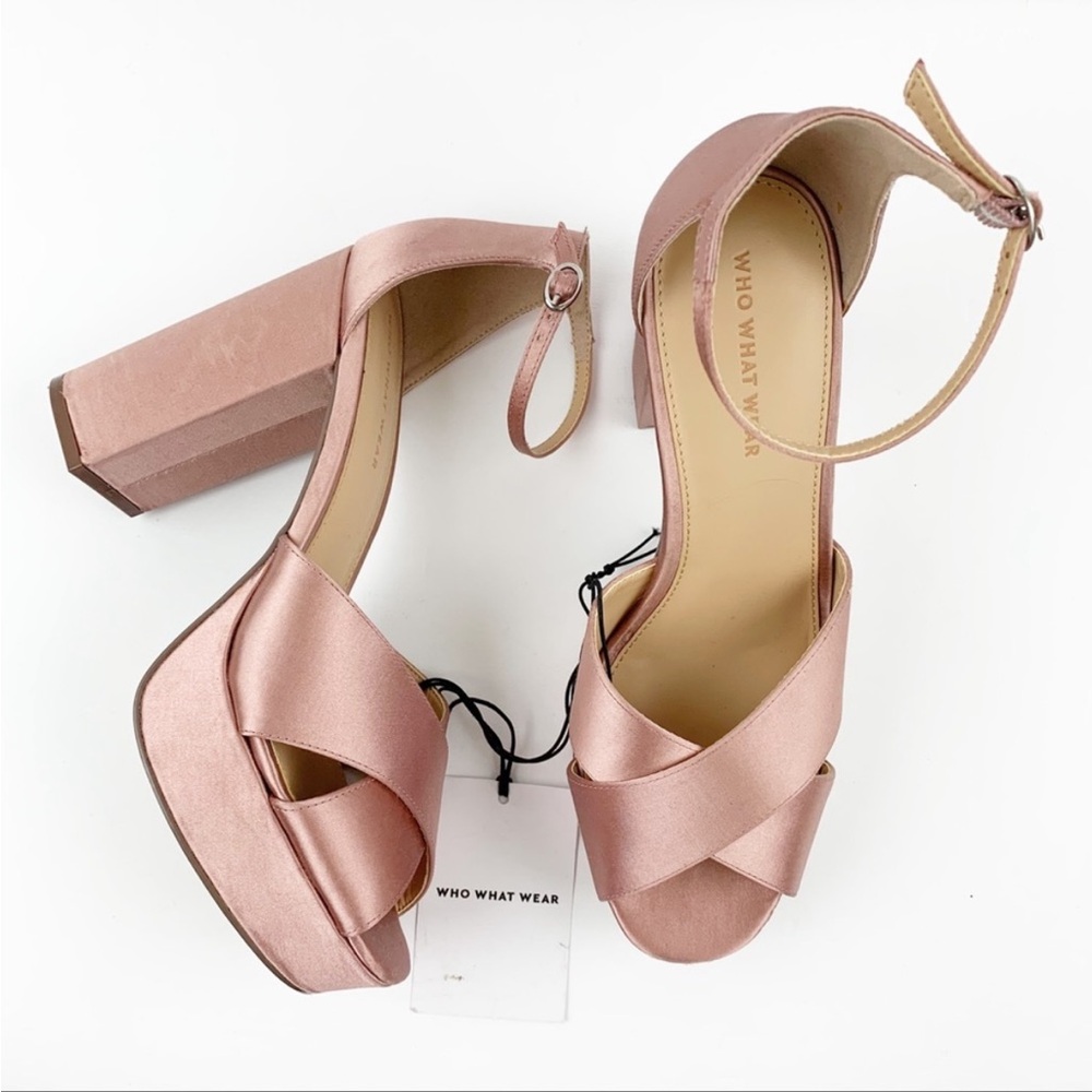 WHO WHAT WEAR Pink Sydney Platform Heels NWT SIZE 9